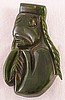 BP59 green bakelite smoking Chainman pin